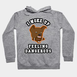 🏈 I Woke Up Feeling Dangerous, Canine Team Spirit Football Hoodie